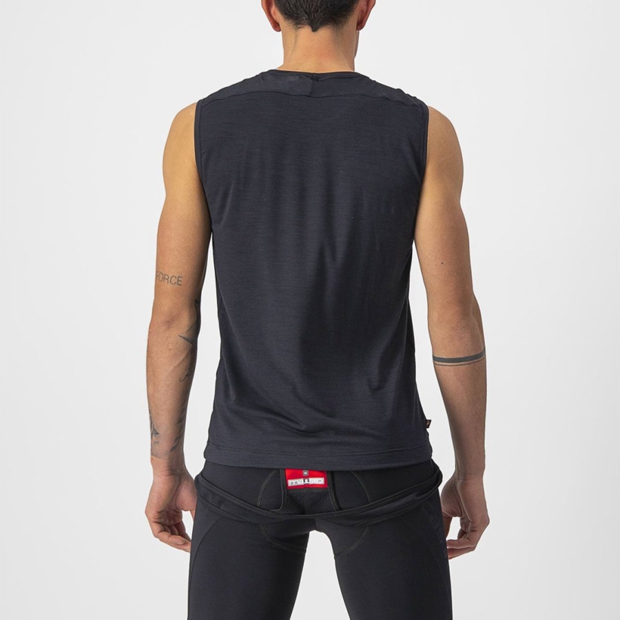 Black Men Castelli BANDITO WOOL SLEEVELESS Base Layer | CMYU70428