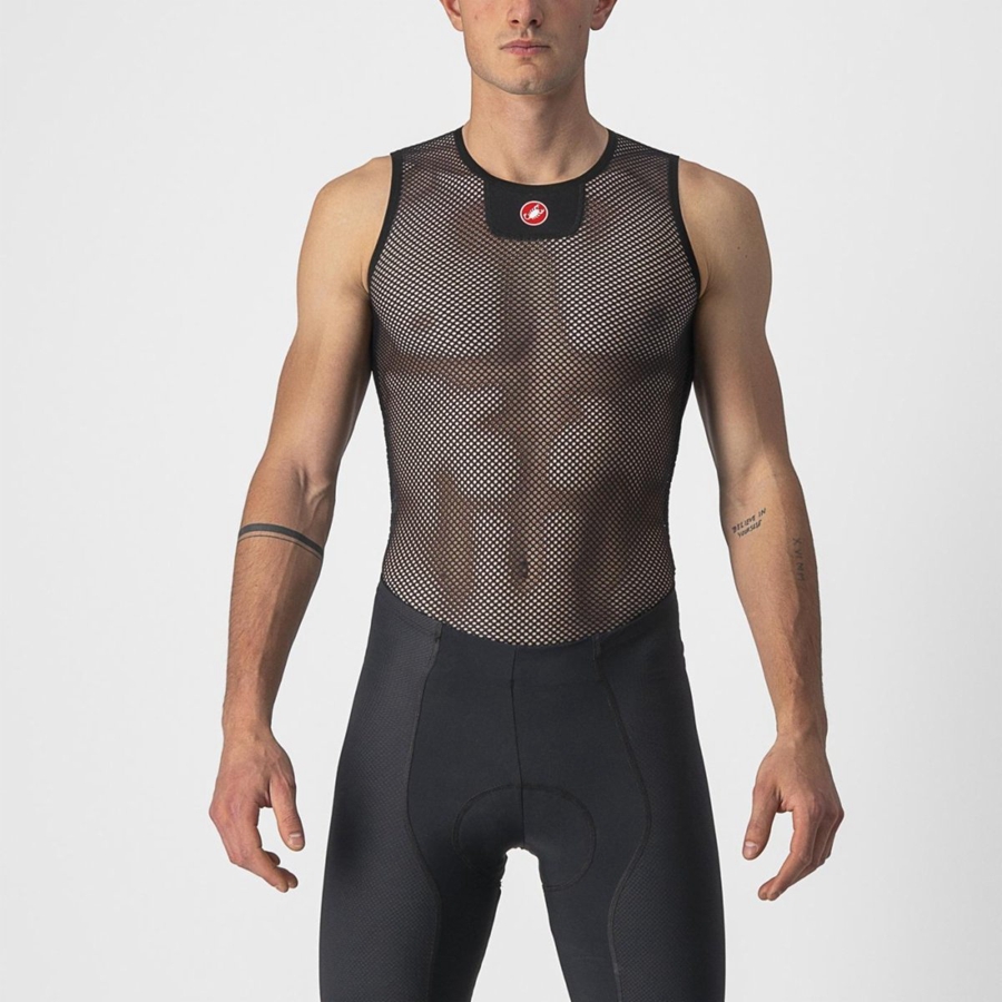 Black Men Castelli CORE MESH 3 SLEEVELESS Base Layer | WMNP31057