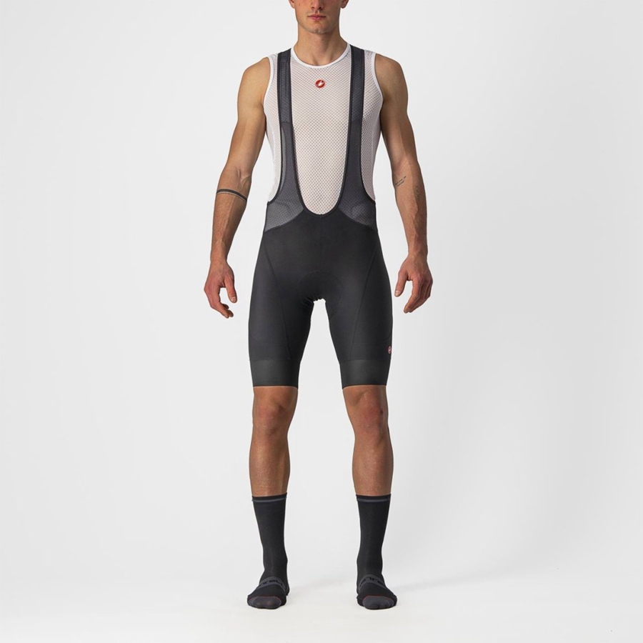 Black Men Castelli ENDURANCE 3 Bib Shorts | ZGYU35074