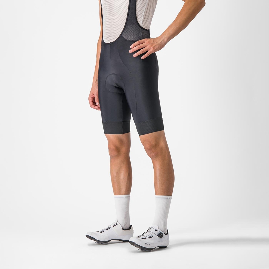 Black Men Castelli ENTRATA 2 Bib Shorts | LMHC31697