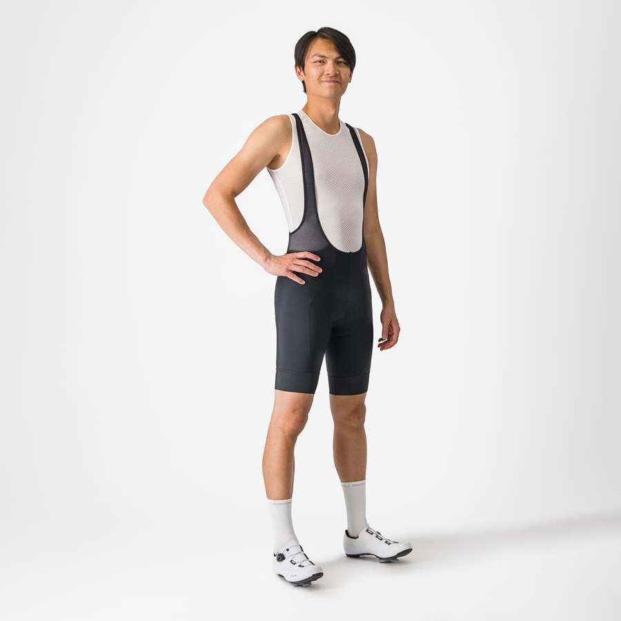 Black Men Castelli ENTRATA 2 Bib Shorts | LMHC31697