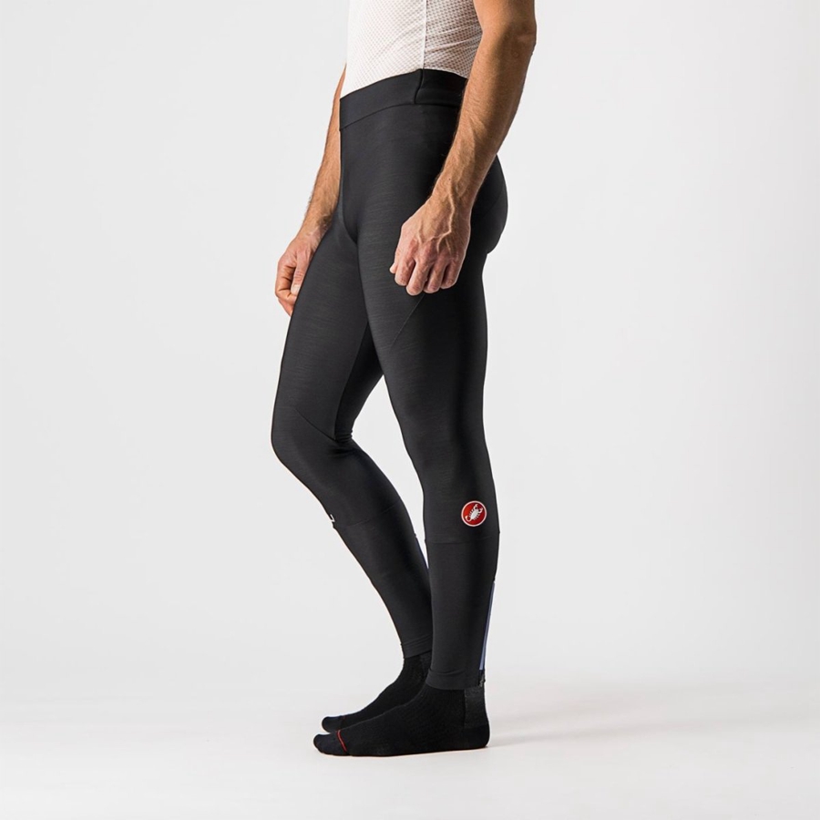 Black Men Castelli ENTRATA NO PAD Leggings | PNLM70386