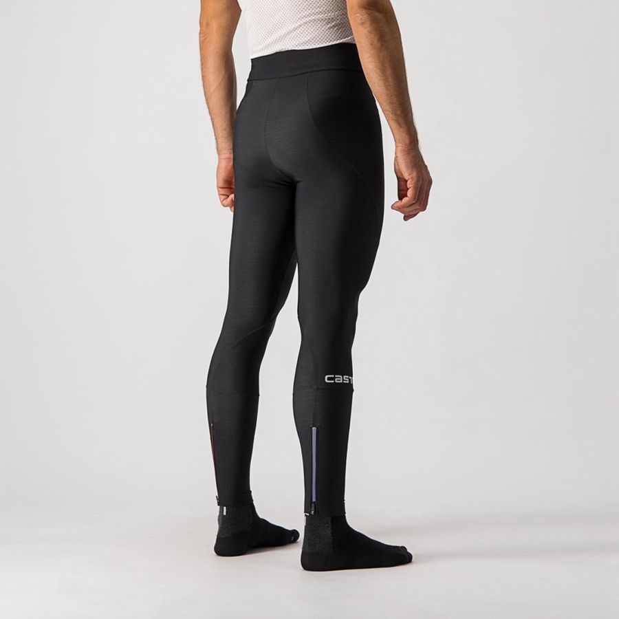 Black Men Castelli ENTRATA NO PAD Leggings | PNLM70386