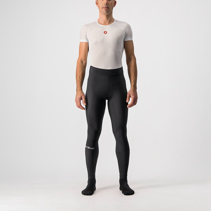 Black Men Castelli ENTRATA NO PAD Leggings | PNLM70386