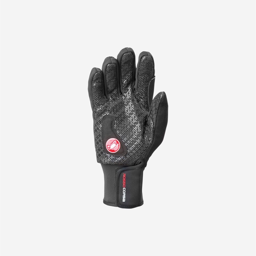 Black Men Castelli ESTREMO Gloves | RCHE63170