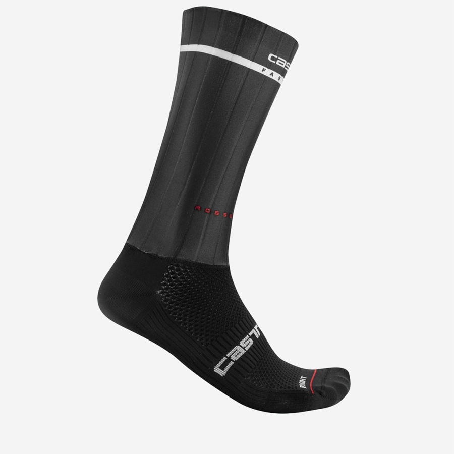 Black Men Castelli FAST FEET 2 Socks | KGDA42856