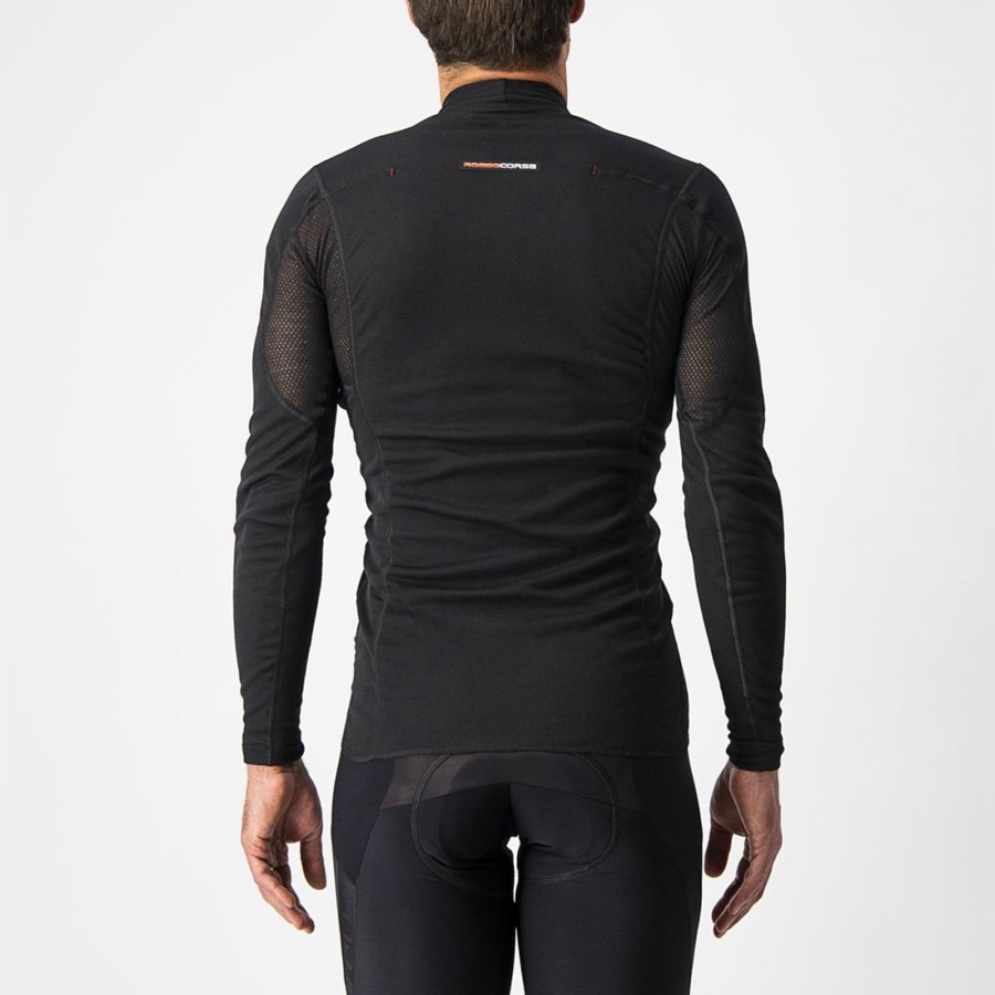 Black Men Castelli FLANDERS WARM LONG SLEEVE Base Layer | PUCR16820