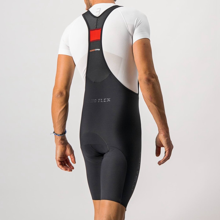 Black Men Castelli NANO FLEX PRO RACE Bib Shorts | UTPI49720