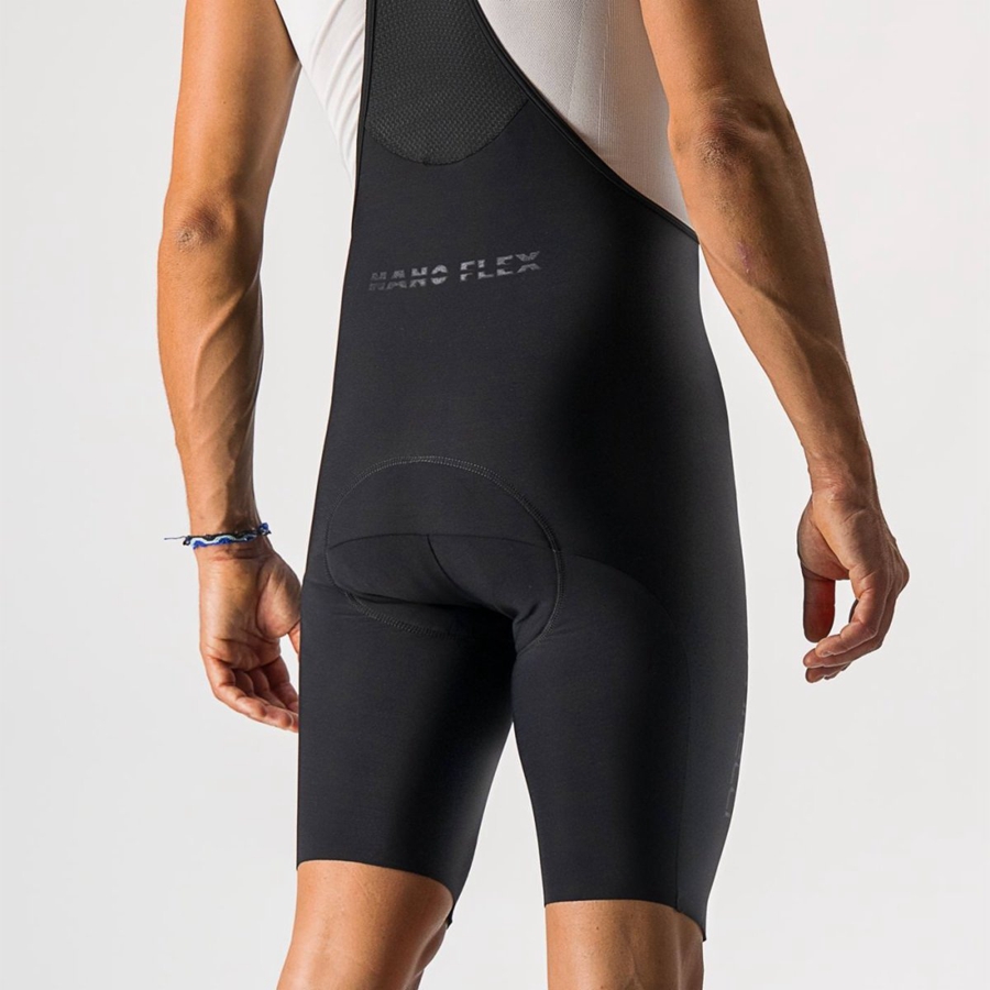 Black Men Castelli NANO FLEX PRO RACE Bib Shorts | UTPI49720