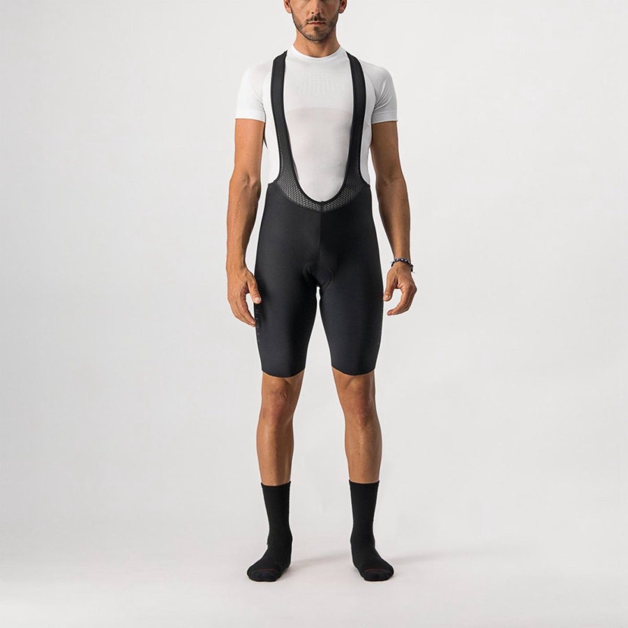 Black Men Castelli NANO FLEX PRO RACE Bib Shorts | UTPI49720