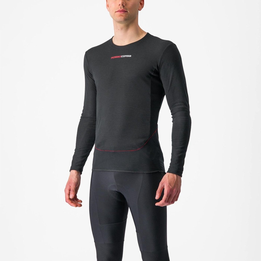 Black Men Castelli PROSECCO TECH LONG SLEEVE Base Layer | UDLP49823