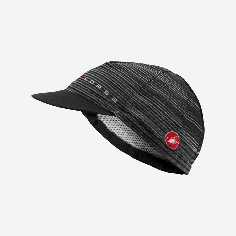 Black Men Castelli ROSSO CORSA Cap | KQDR39562