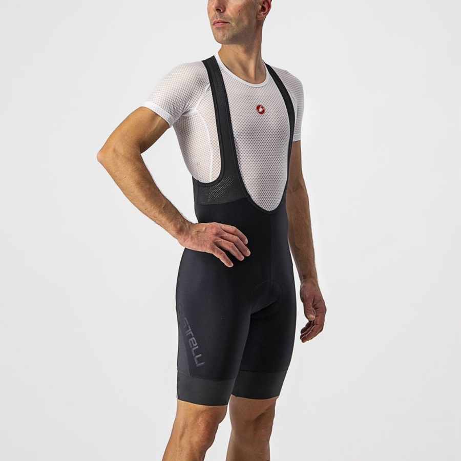 Black Men Castelli TUTTO NANO Bib Shorts | ZYCD03172