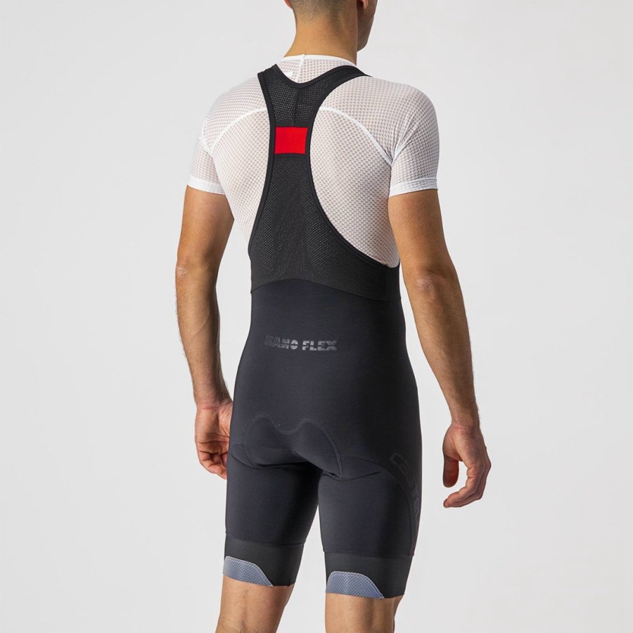 Black Men Castelli TUTTO NANO Bib Shorts | ZYCD03172