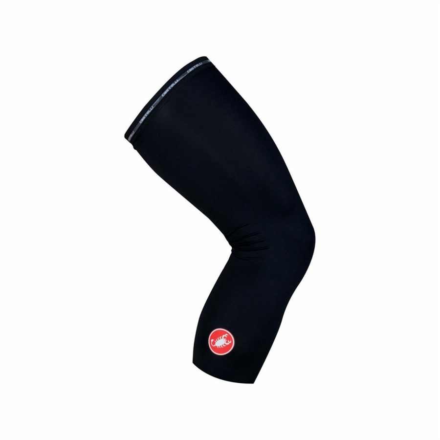 Black Men Castelli UPF 50+ LIGHT KNEE SLEEVES Leg Warmer | SKYR29635