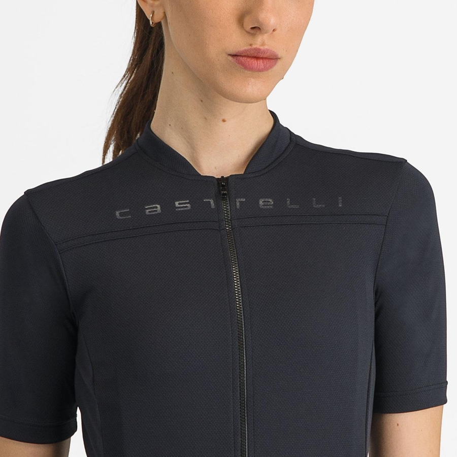 Black Women Castelli ANIMA 4 Jersey | YRGH32805