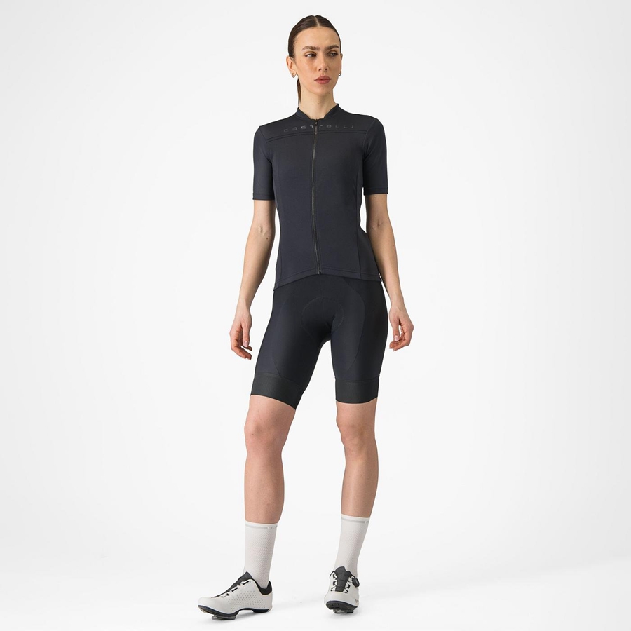 Black Women Castelli ANIMA 4 Jersey | YRGH32805