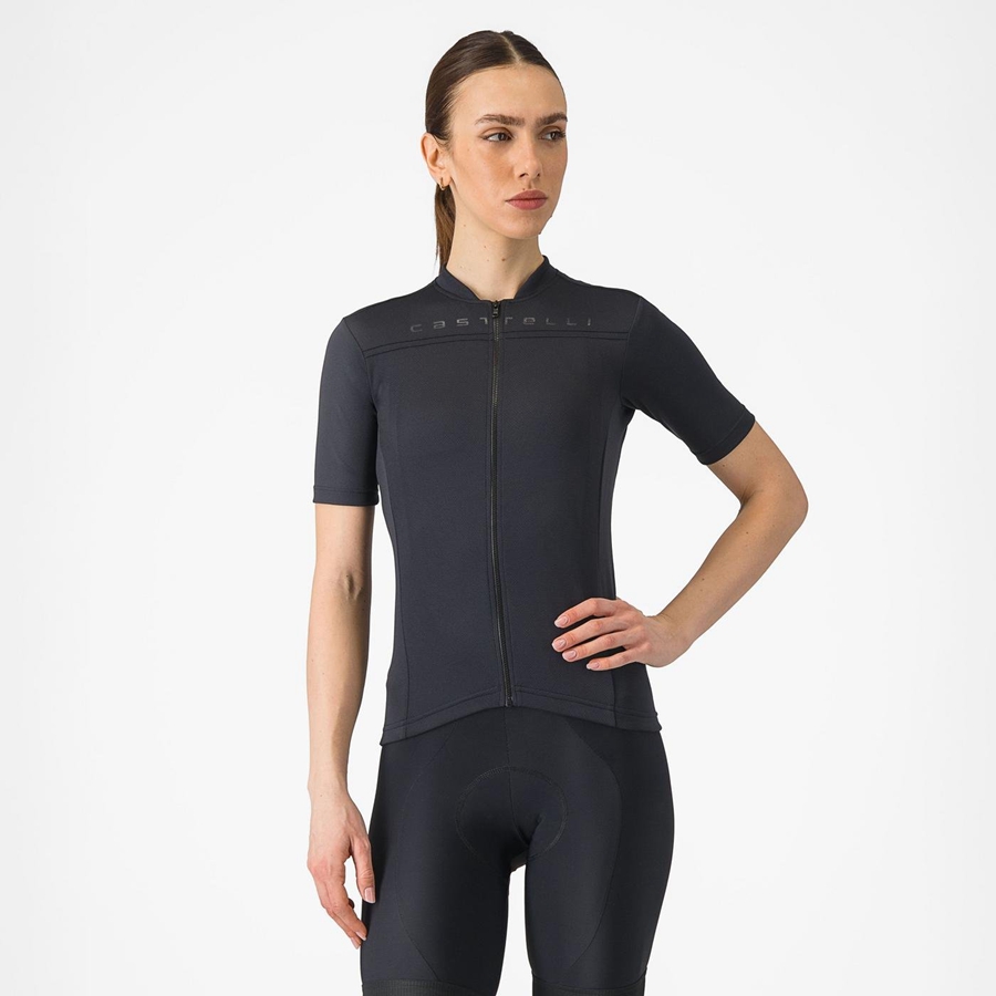 Black Women Castelli ANIMA 4 Jersey | YRGH32805