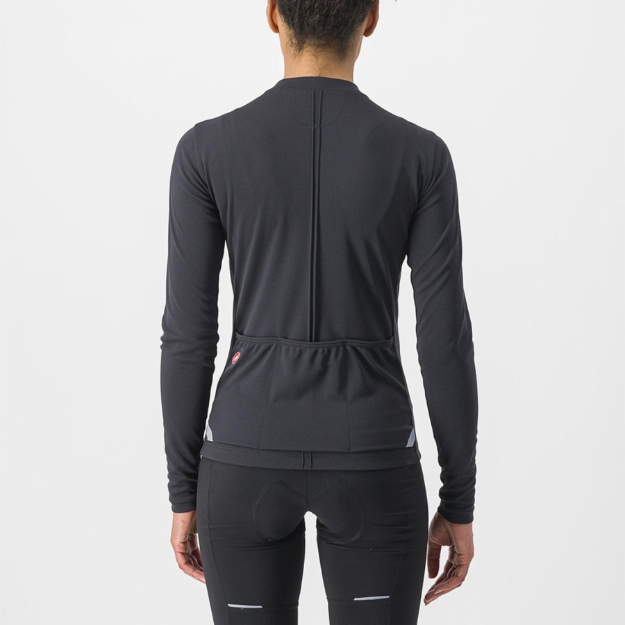 Black Women Castelli ANIMA 4 LONG SLEEVE Jersey | YOKA25136