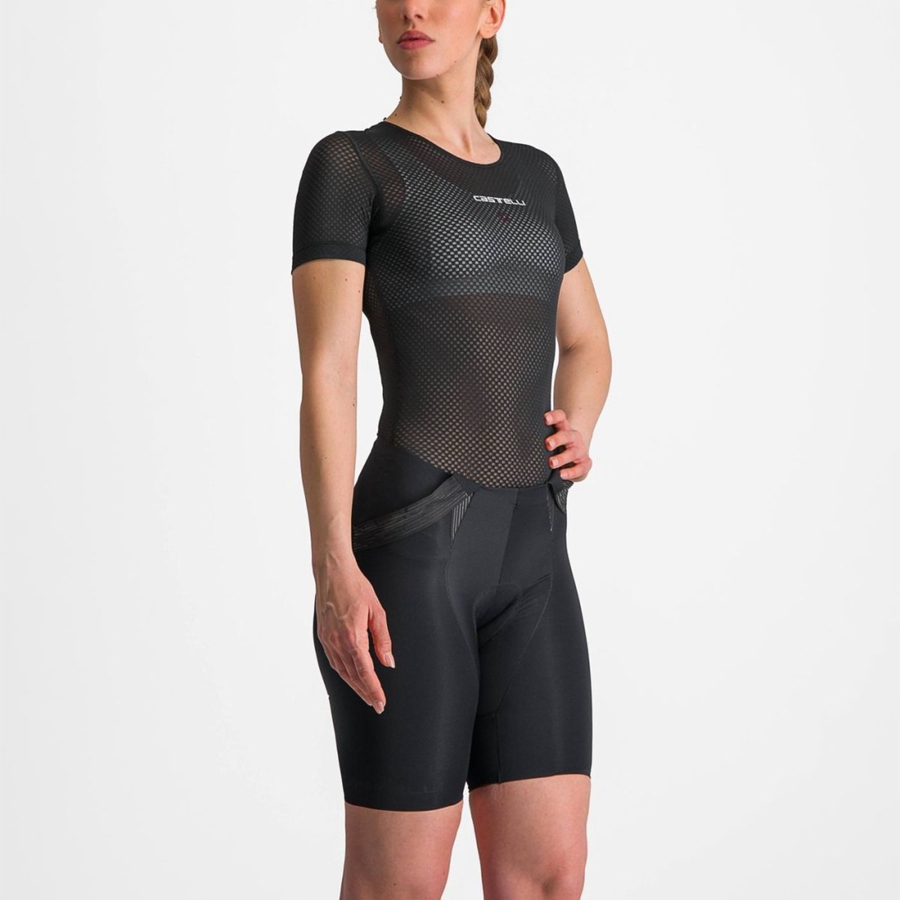 Black Women Castelli PRO MESH W SHORT SLEEVE Base Layer | MREL69254