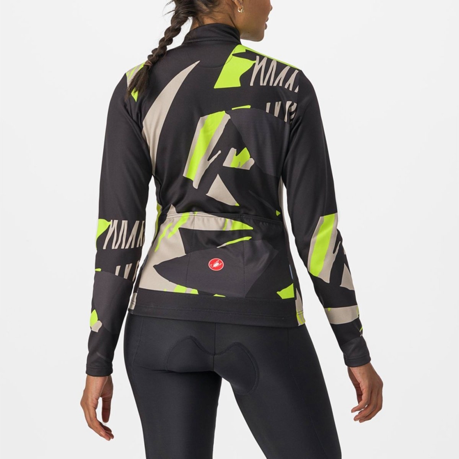 Black Women Castelli TROPICALE LS Jersey | IWQU41295