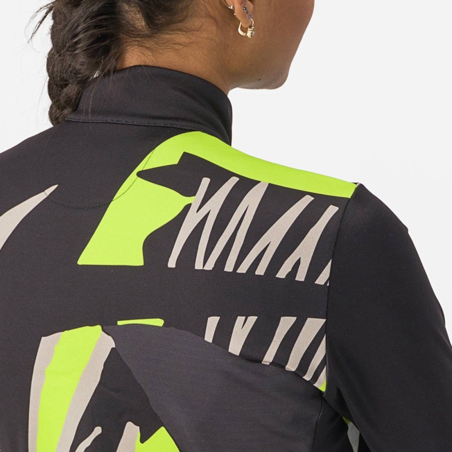 Black Women Castelli TROPICALE LS Jersey | IWQU41295