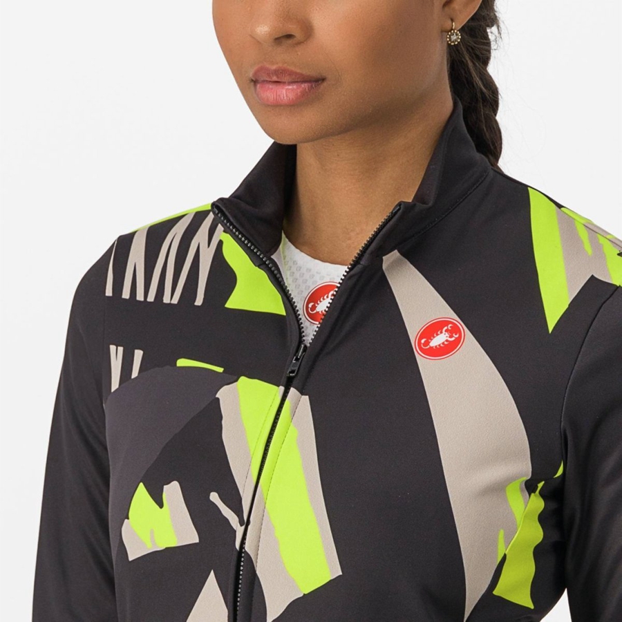 Black Women Castelli TROPICALE LS Jersey | IWQU41295