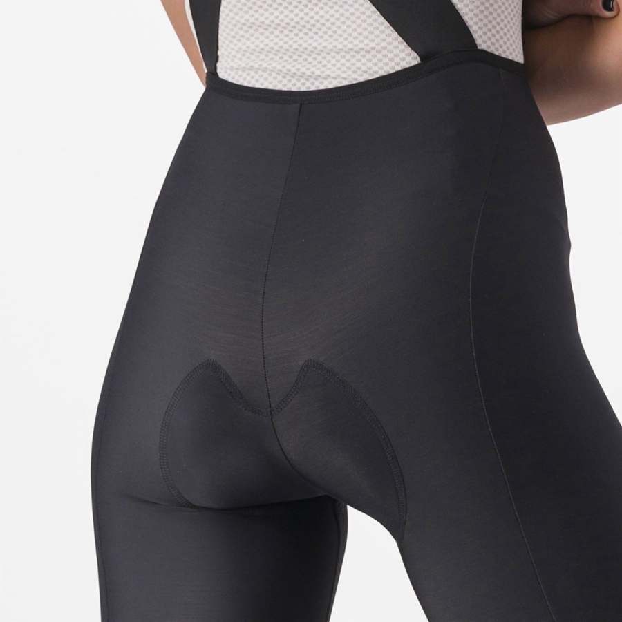 Black / Black Women Castelli VELOCISSIMA DT Bib Tights | QXCK38071