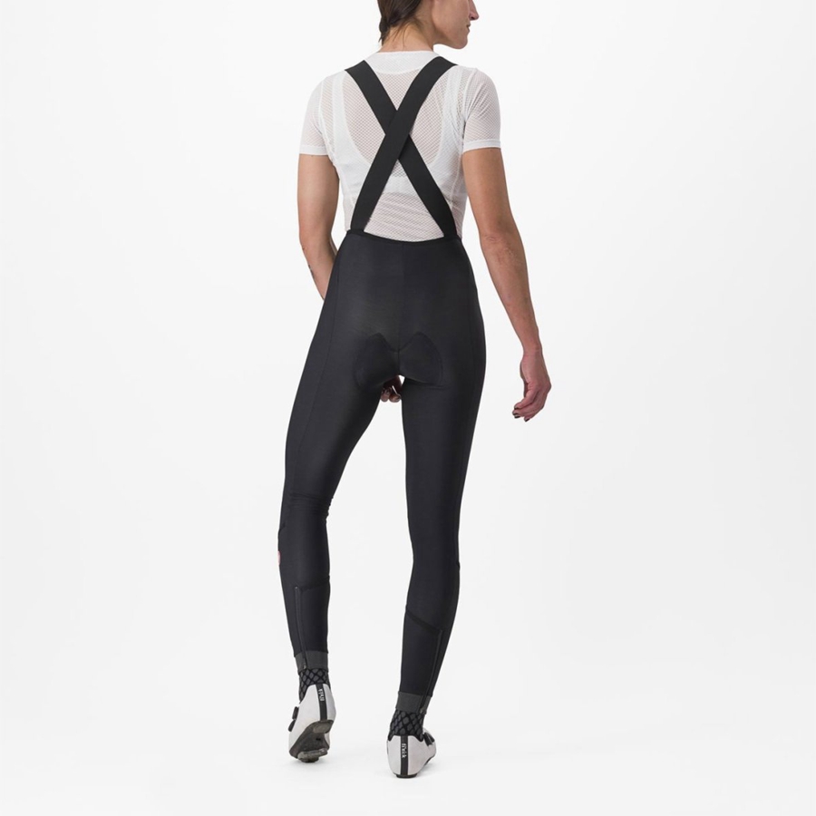 Black / Black Women Castelli VELOCISSIMA DT Bib Tights | QXCK38071