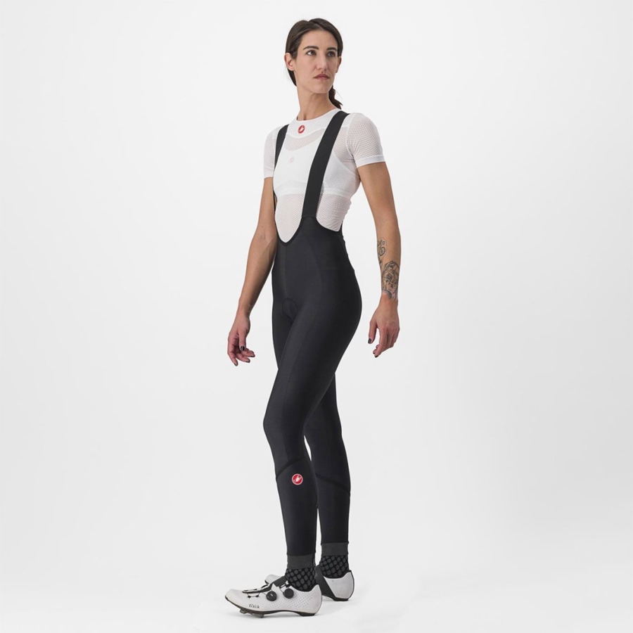 Black / Black Women Castelli VELOCISSIMA DT Bib Tights | QXCK38071