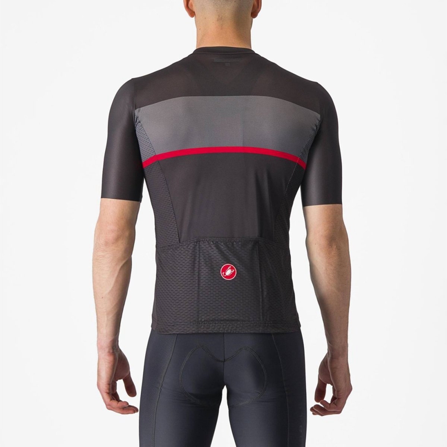 Black / Dark Grey / Red Men Castelli TRADIZIONE Jersey | ESLW21570