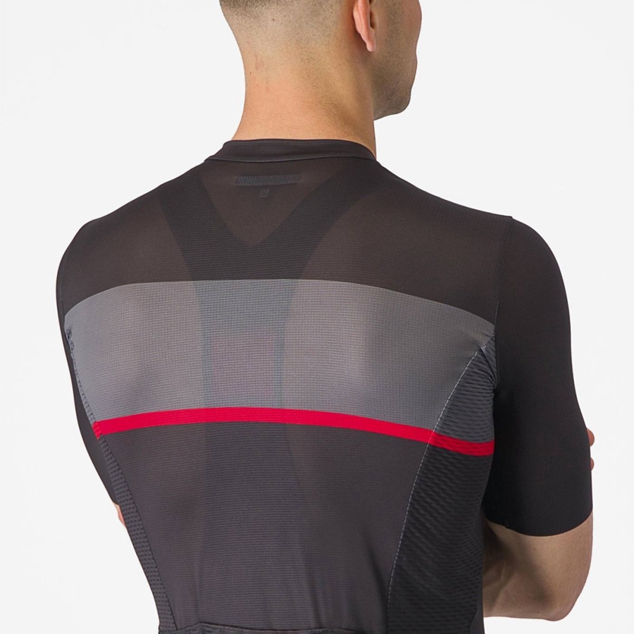 Black / Dark Grey / Red Men Castelli TRADIZIONE Jersey | ESLW21570