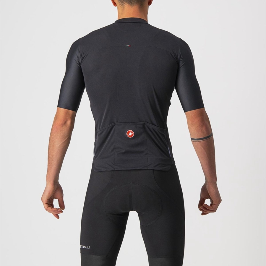 Black / Silver Grey / White Men Castelli PROLOGO 7 Jersey | OEMK06342