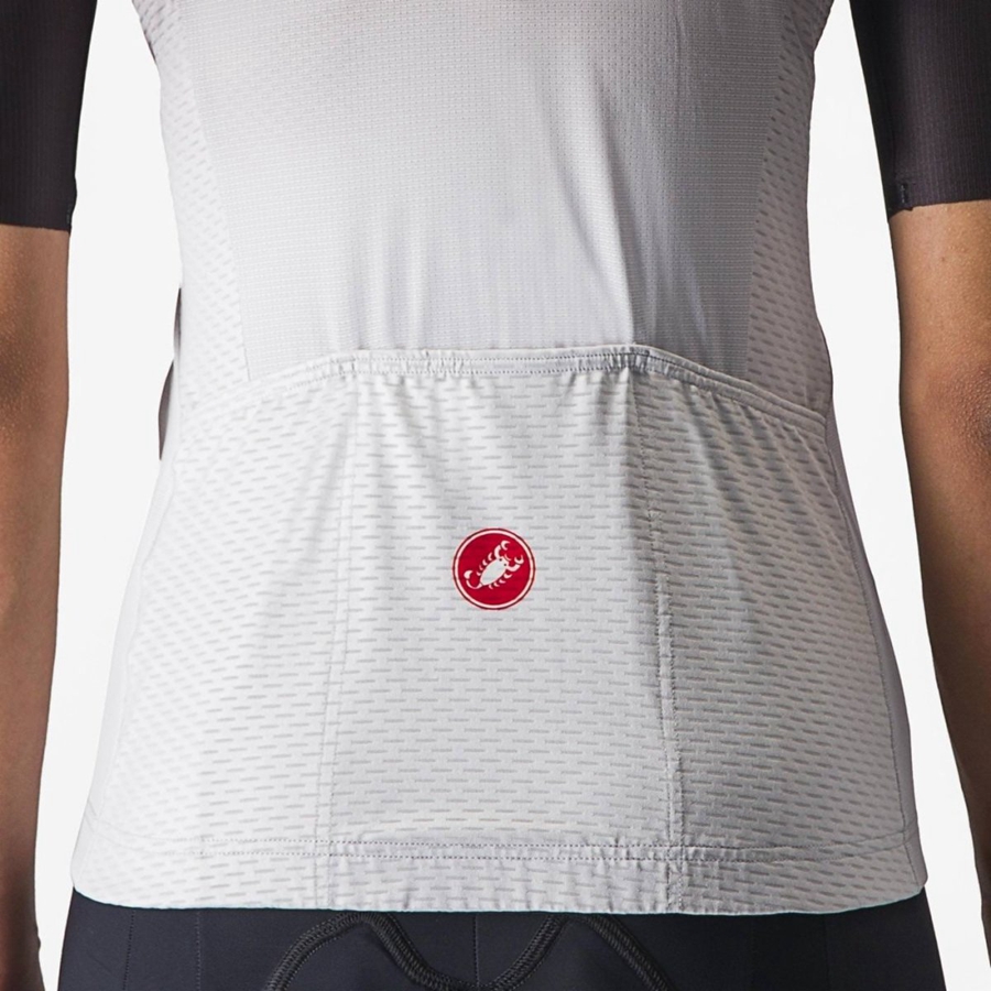 Black / Silver Grey / White Women Castelli SALITA Jersey | SMJC05427