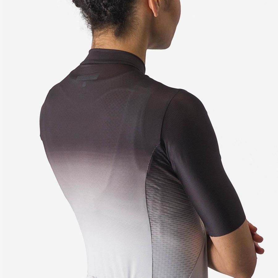 Black / Silver Grey / White Women Castelli SALITA Jersey | SMJC05427