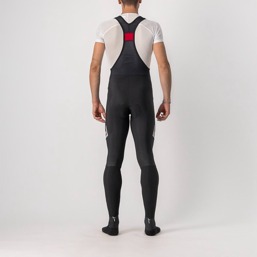 Black / Silver Men Castelli VELOCISSIMO 5 Bib Tights | IPYJ09342