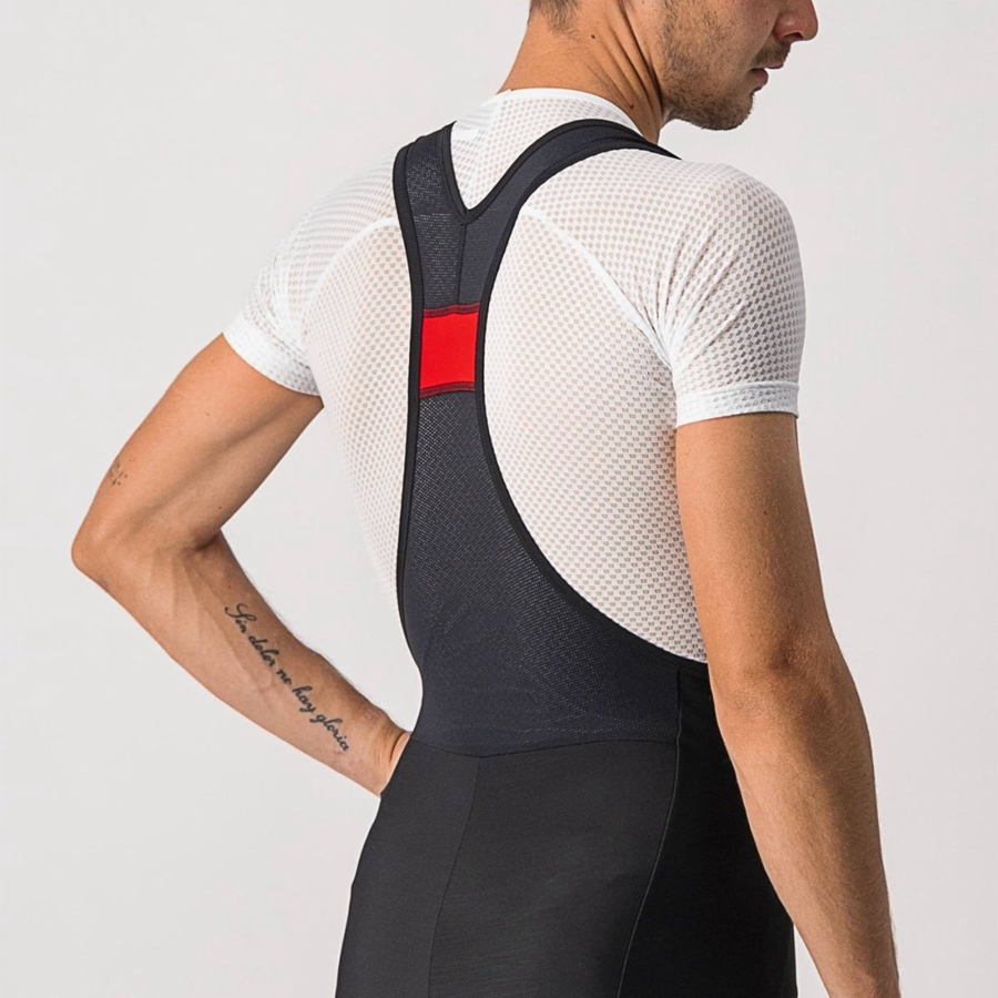 Black / Silver Men Castelli VELOCISSIMO 5 Bib Tights | IPYJ09342