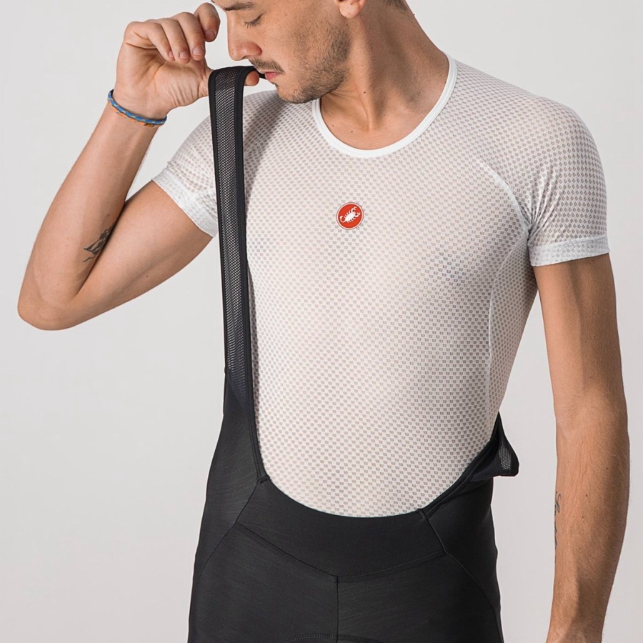 Black / Silver Men Castelli VELOCISSIMO 5 Bib Tights | IPYJ09342