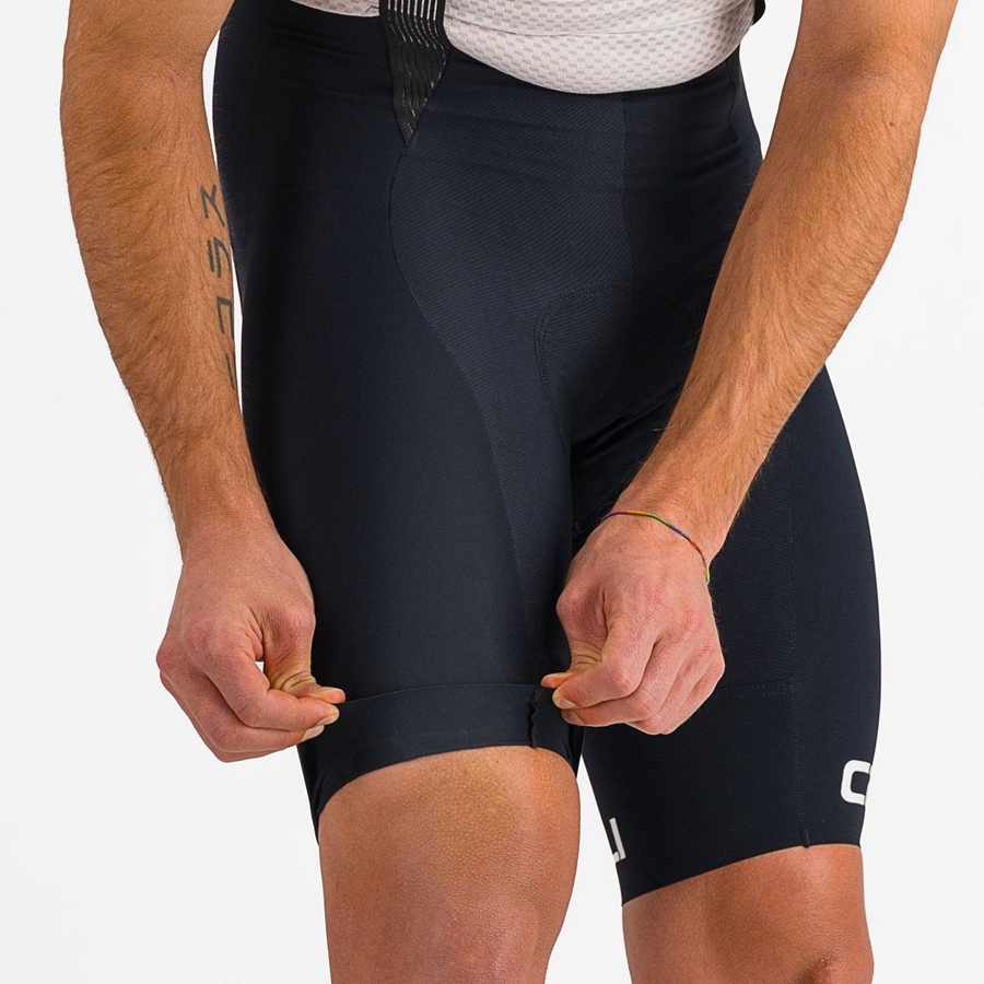 Black / White Men Castelli FREE AERO RC CLASSIC Bib Shorts | CRVQ61789