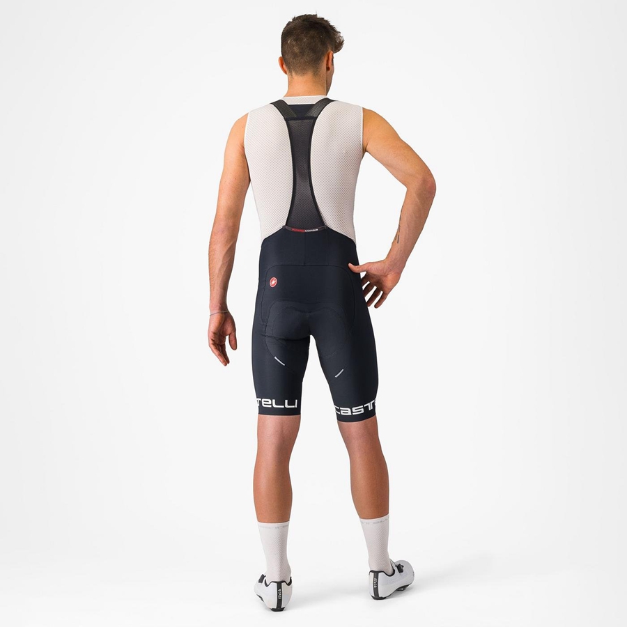 Black / White Men Castelli FREE AERO RC CLASSIC Bib Shorts | CRVQ61789