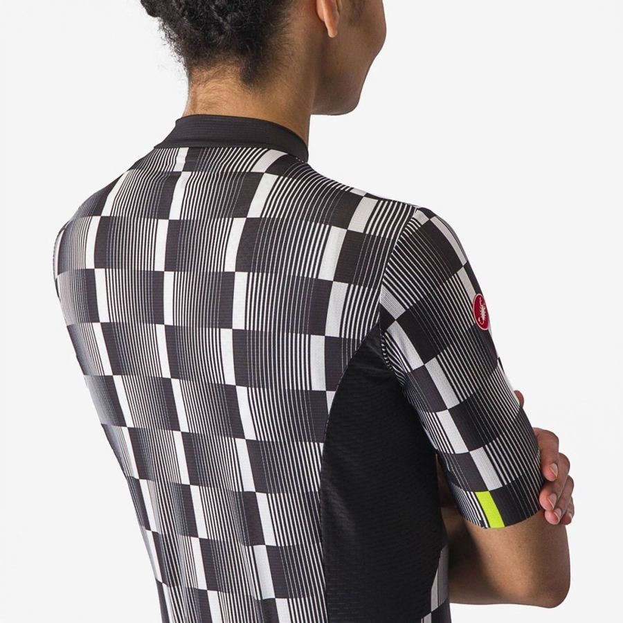 Black / White / Light Green Women Castelli DIMENSIONE Jersey | AGWS92753