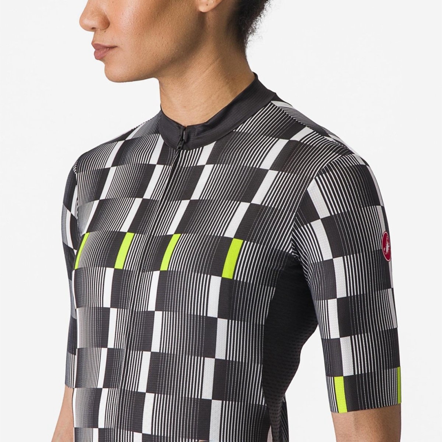 Black / White / Light Green Women Castelli DIMENSIONE Jersey | AGWS92753