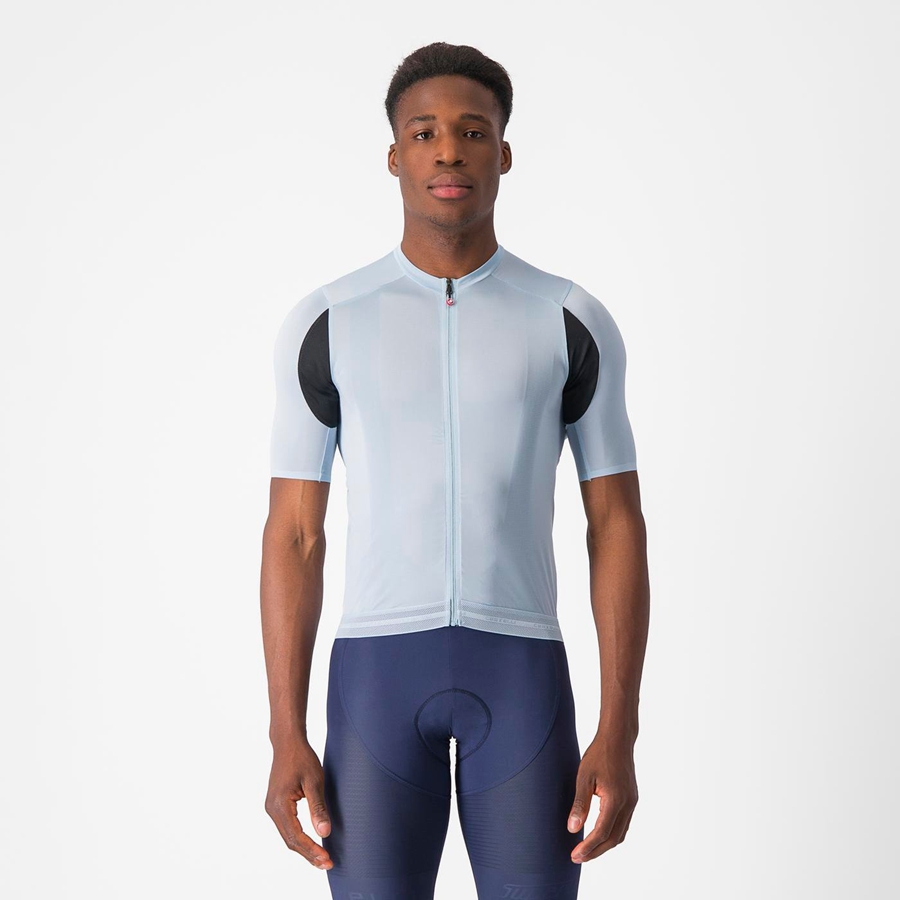 Blue Men Castelli SUPERLEGGERA 3 Jersey | IQCX72154