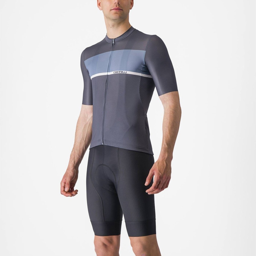 Blue / Light Grey Blue Men Castelli TRADIZIONE Jersey | SEQB01649