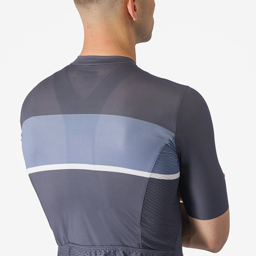 Blue / Light Grey Blue Men Castelli TRADIZIONE Jersey | SEQB01649