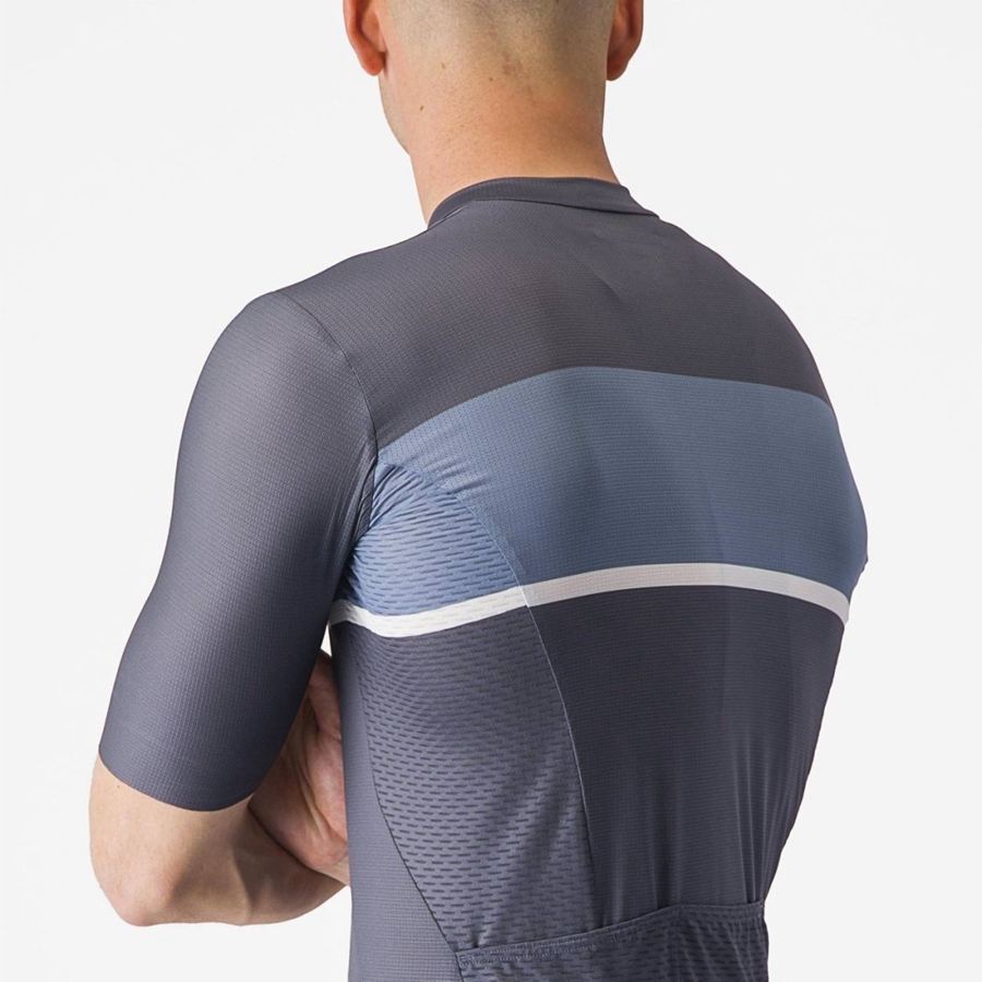 Blue / Light Grey Blue Men Castelli TRADIZIONE Jersey | SEQB01649