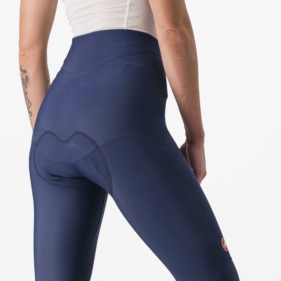 Blue / Silver Women Castelli SORPASSO RoS W Leggings | OXUZ76259