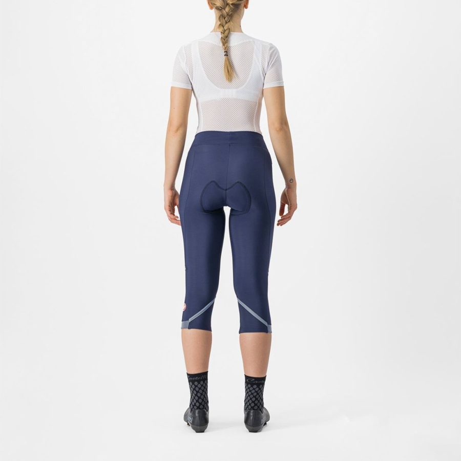 Blue / Silver Women Castelli VELOCISSIMA THERMAL KNICKER Leggings | UGPX30517