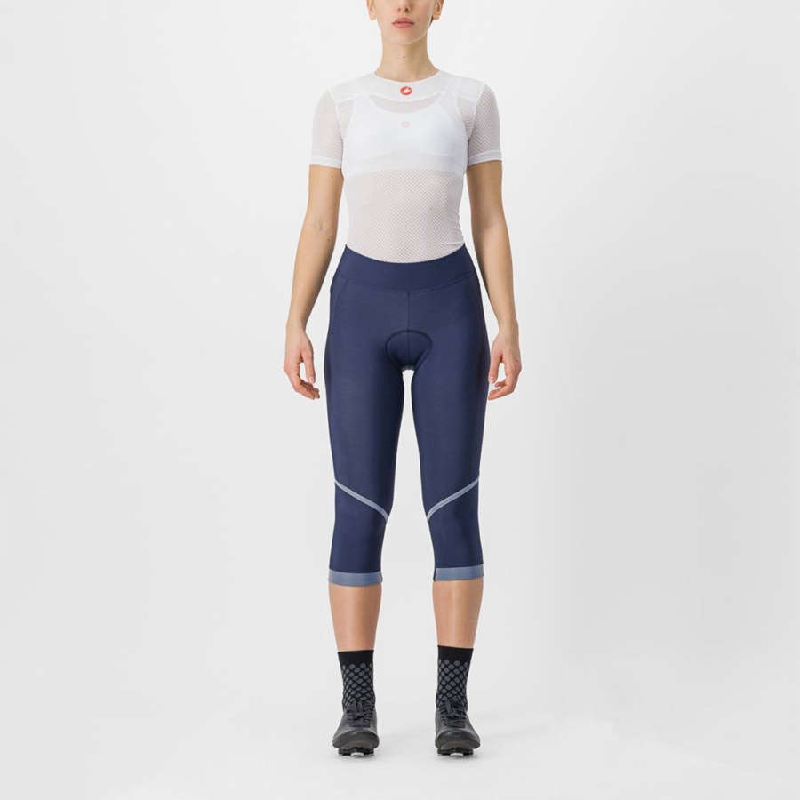 Blue / Silver Women Castelli VELOCISSIMA THERMAL KNICKER Leggings | UGPX30517