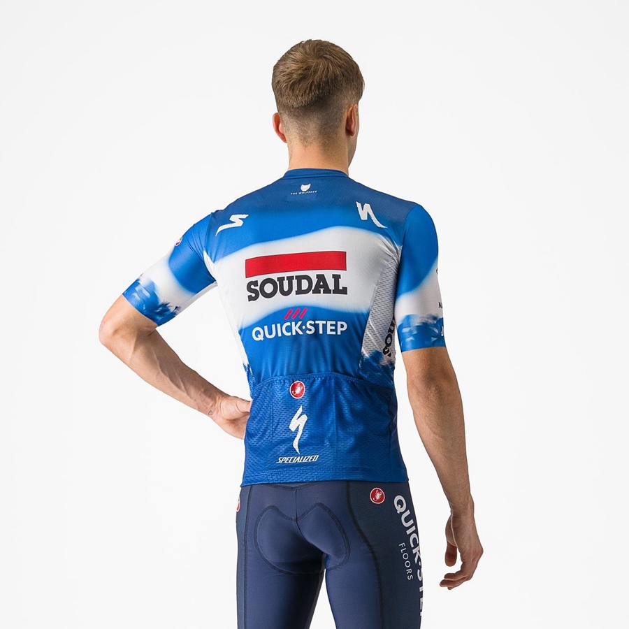 Blue / White Men Castelli COMPETIZIONE 3 Jersey | RQGY43586